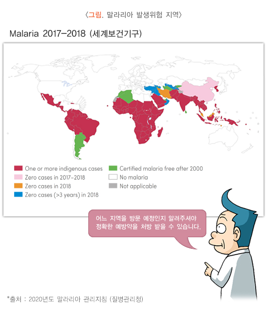 말라리아 발생 위험 지역